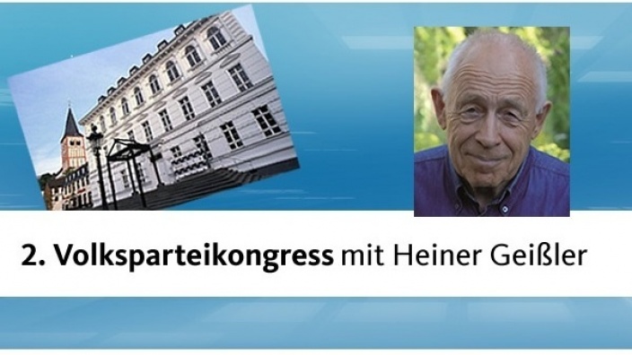 Öffentlicher Kongress "Werte - Leitbilder für Politik und Medien" am 01. September um 10.30 Uhr
