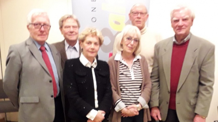 v.l.n.r. Reinhard Hertz, Werner Thiele, Angelika Wichert, Dr. Angelika Pick, Dr. Dieter Braun, Karl Schmitz