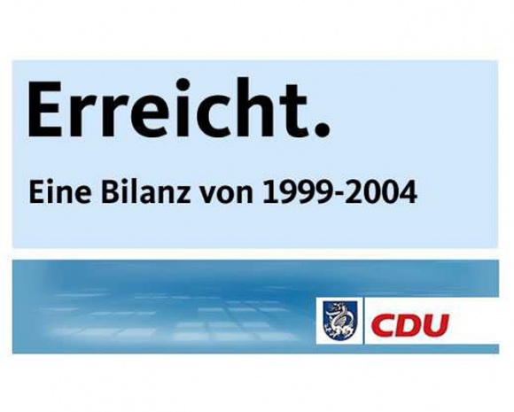 Bilanz der CDU-Ratsfraktion von 1999 bis 2004: Erfolgreiche Politik für Wachtberg.