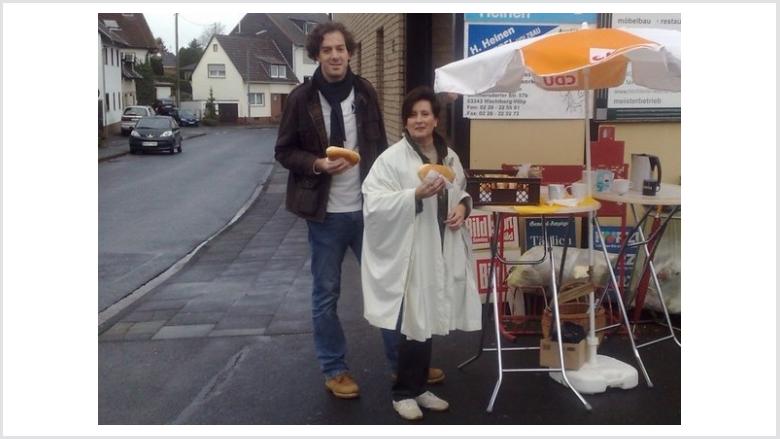 Auch in diesem Jahr gab es wieder frische Martinswecken durch die CDU in Villip!