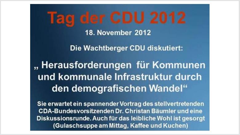 TERMINHINWEIS: Herausforderung demografischer Wandel