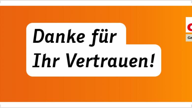 Vielen Dank für Ihr Vertrauen!