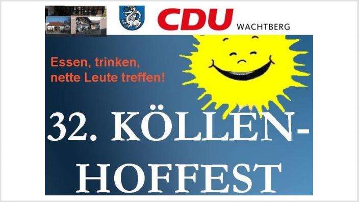 Herzliche Einladung zum 32. Köllenhoffest der CDU am 09. Juli in Ließem