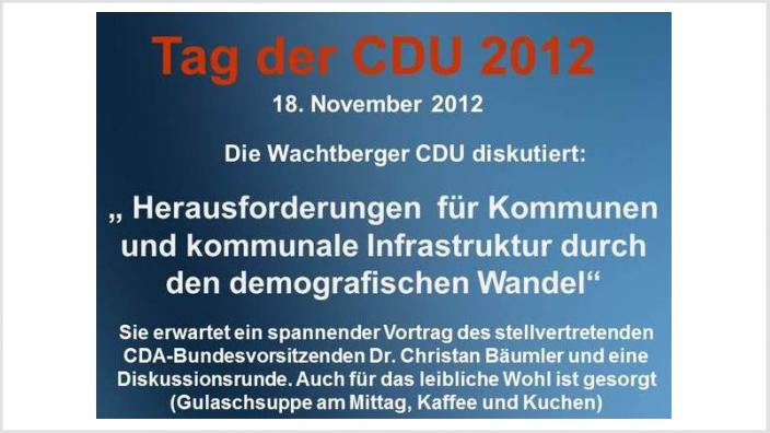 TERMINHINWEIS: Herausforderung demografischer Wandel